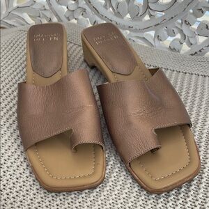 Donald Pliner  HP cascade bronze leather slide sandals sz8